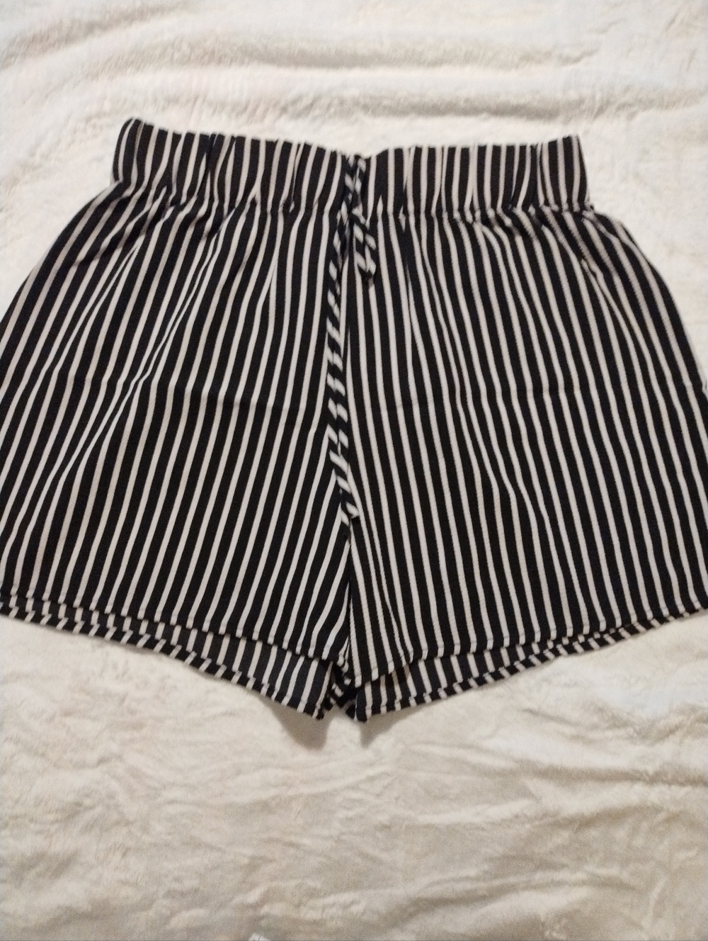 🇺🇸 Clearance 🇺🇸Vibe Black and White Striped Shorts with Elastic Waist
